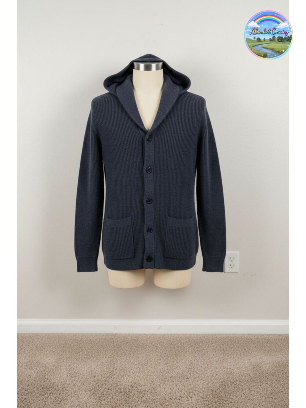 Men's Wool Blend Shawl Collar Button Front Sweater Cardigan Vest